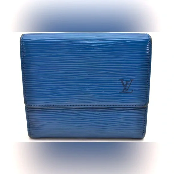 💙🔹 Louis Vuitton Epi Porte Monnaie Billets Cartes Credit Wallet 🔹💙