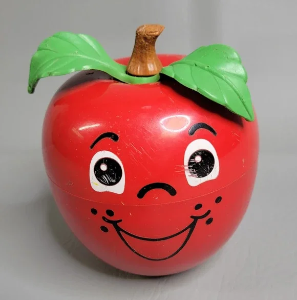 Vintage Fisher Price #435 Happy Apple Roly Poly 1972