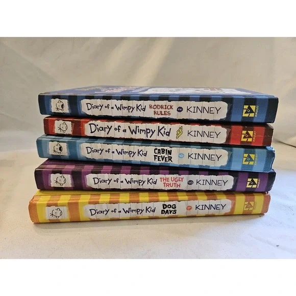 Diary of a Wimpy Kid,‎ Jeff Kinney. Lot of 5. 4 Hardcover. 1 Paper Back Euc