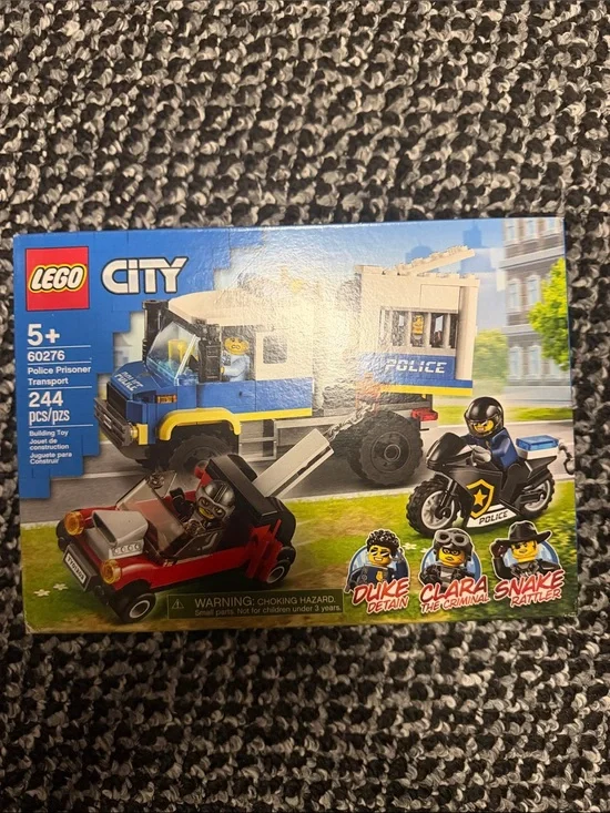 Lego City Police Prisoner Transport Truck - Blue, White & Yellow Accents