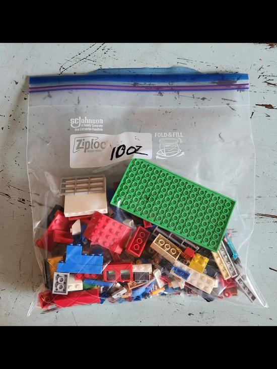 One 10oz Bag of Assorted Lego Bricks - Multicolor