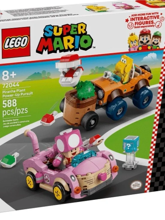 LEGO Super Mario Pink Racer and Orange Koopa Car Playset