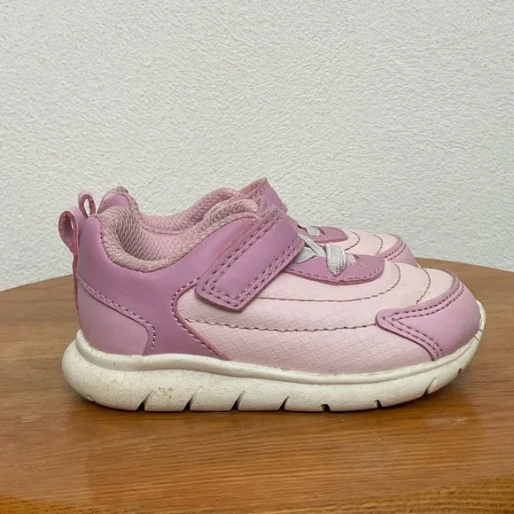 Carter's Dark, Light Pink Baby Girl Sneakers Size 4 Walking Solid Sole