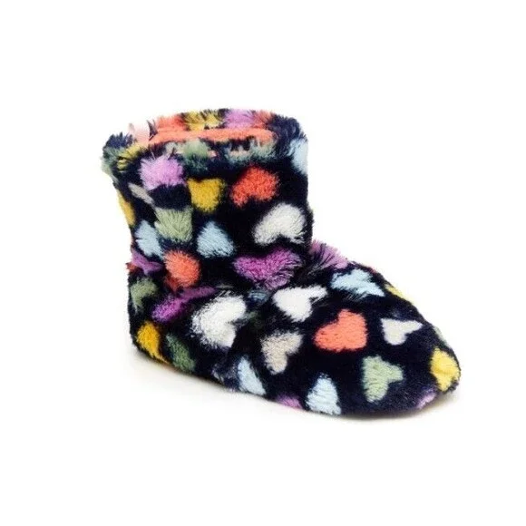 carter’s Jetta Slipper youth 13-1 Faux Fur Multicolor Slip On Navy