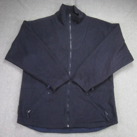 Columbia Sportswear Jacket Womens Small Blue Full Zip Fleece Zip Pockets‎ 90s