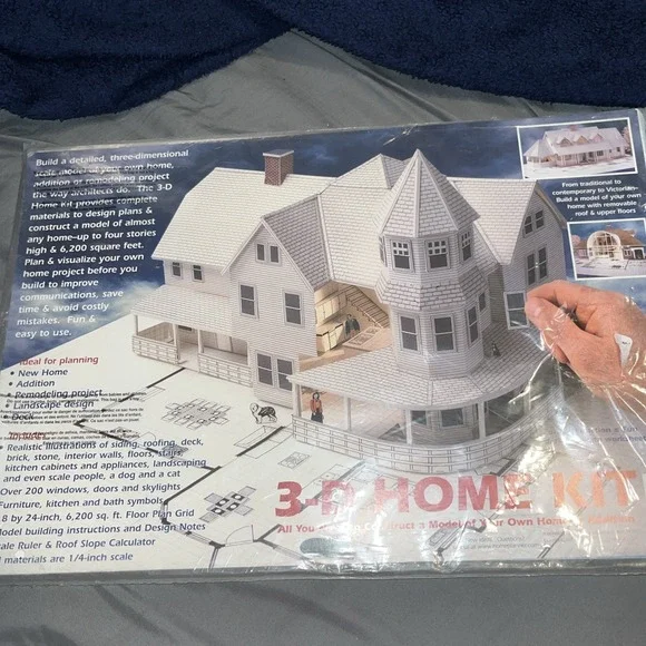 3-D‎ Home Kit by Daniel Reif 2004 Build Your Own Architecture Model 1/4 in Scale