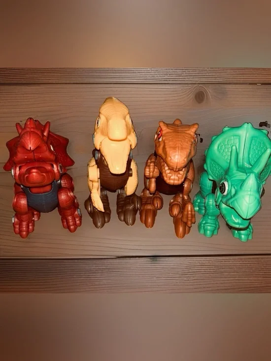 Bundle Of 4 Laradola Take-Apart Dinosaur STEM Construction Toys