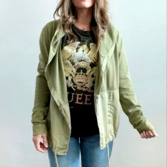 Anthropologie Postmark Green Terrycloth Jacket XS