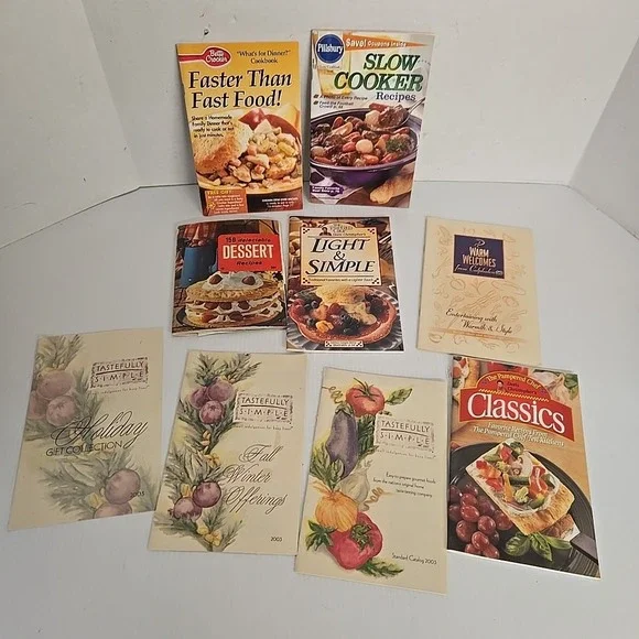 Lot Of Vintage Cookbooks Pillsbury,‎ Pampered Chef, Betty Crocker, And More