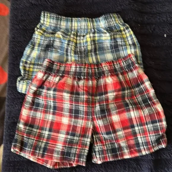 Carter’s Plaid Elastic Waist Shorts Size 9 Months Baby Toddler Comfortable
