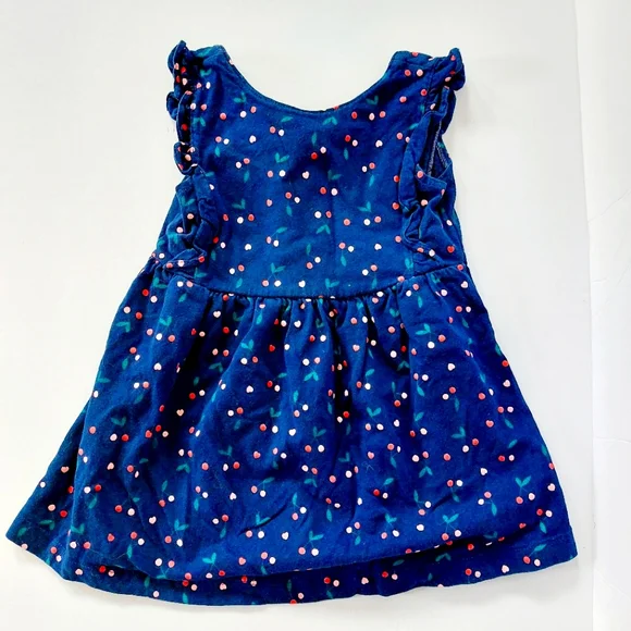 Navy Blue‎ Dress with Cherry Design size 18m Carters