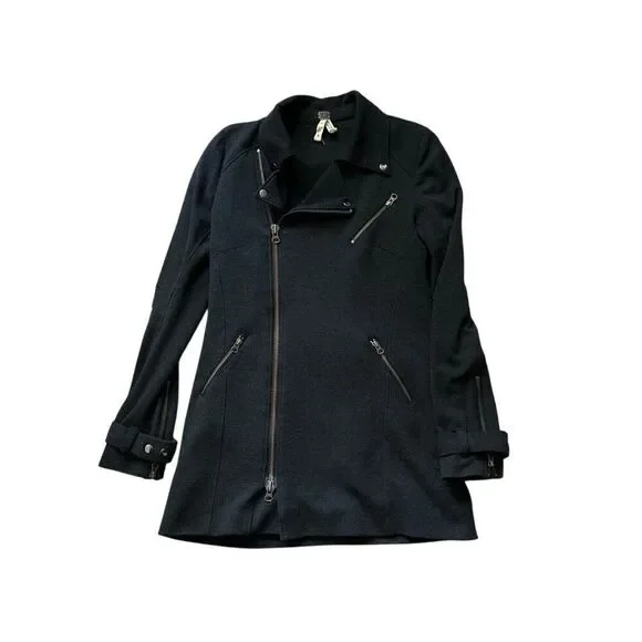 We The Free Black Womens Zip-Up Jacket Size 10