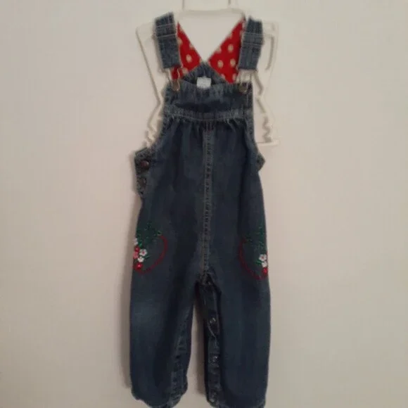overalls carters 18 - 24 months baby toddler Girls denim overalls pants vintage