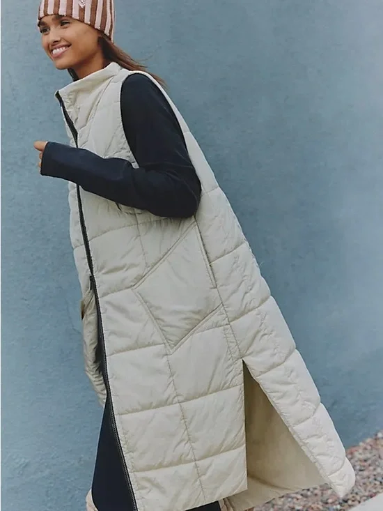 Free People FP Movement On The Move Packable Vest in Muted Beige