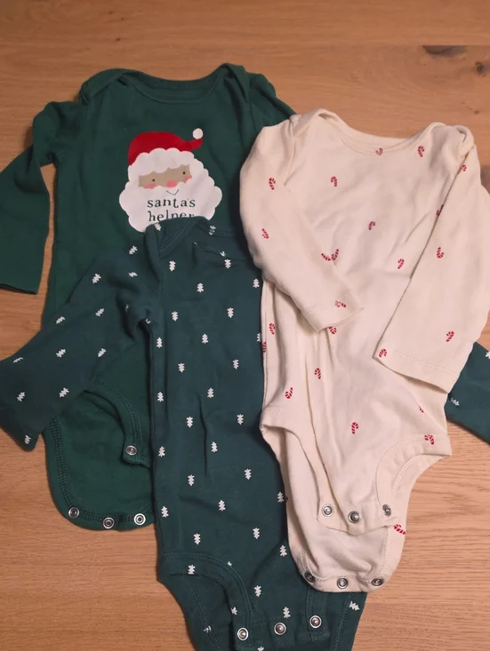 3 Christmas Onesies, 9months