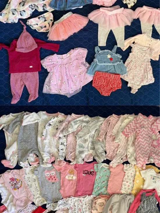 Newborn Baby Girls Mixed Clothing Bundle