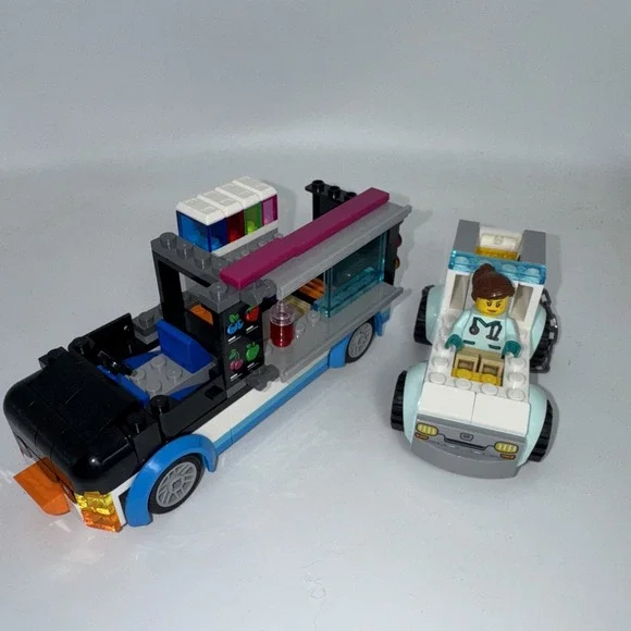 Lego City Penguin Slushy Van Set and a Small Van Incomplete sets