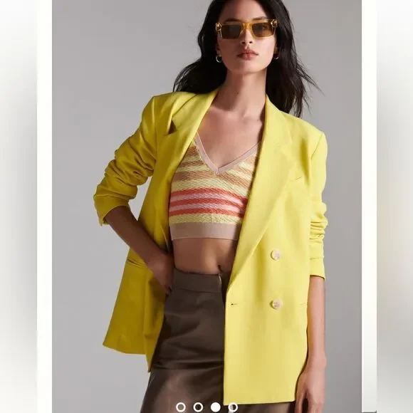 NWT Anthropologie  Double-Breasted Blazer Maeve women size 10