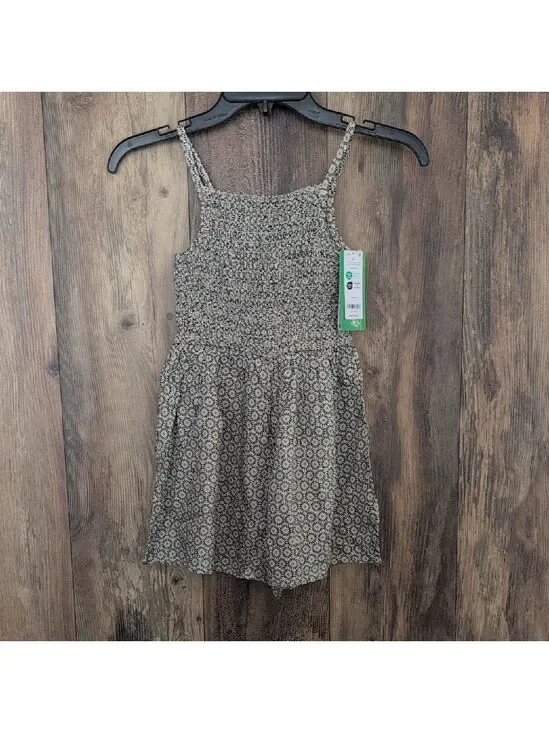 Carter's Navy/Tan Girl's Romper 7/7A               805F