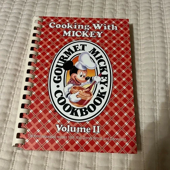 Disney Cookbook with Cream‎ and Red Accents