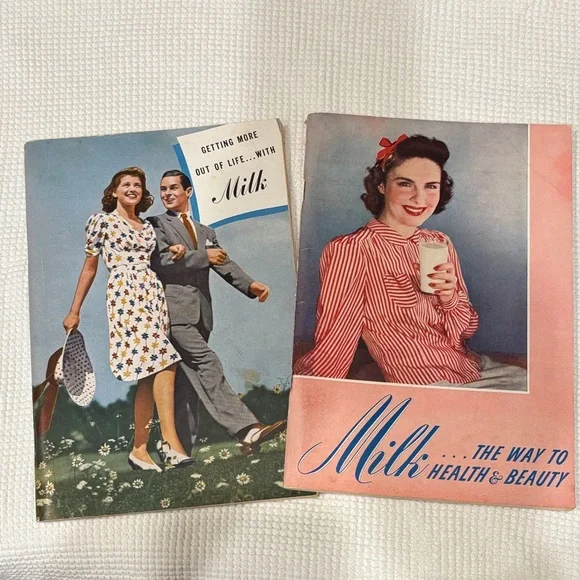 Vintage Milk Advertising Booklets with Recipes