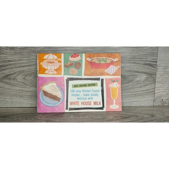 Vintage Mid Century Recipe Booklet White House  Evaporated Milk Nonfat Dry Milk