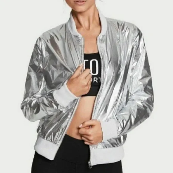 Victoria's Secret Sport Metallic Bomber Jacket