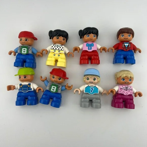 LEGO DUPLO Kids Figures Lot of 8 Mixed Styles Variants Preschool People Minifigs