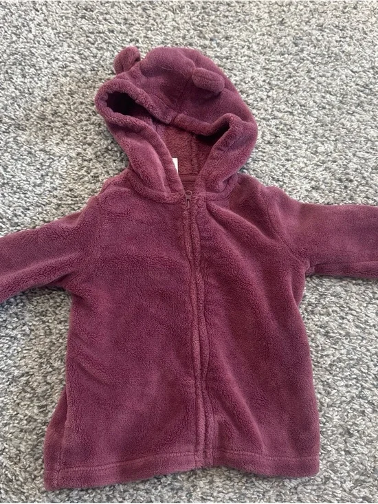 Carter's Plush Hooded Jacket in Deep Plum