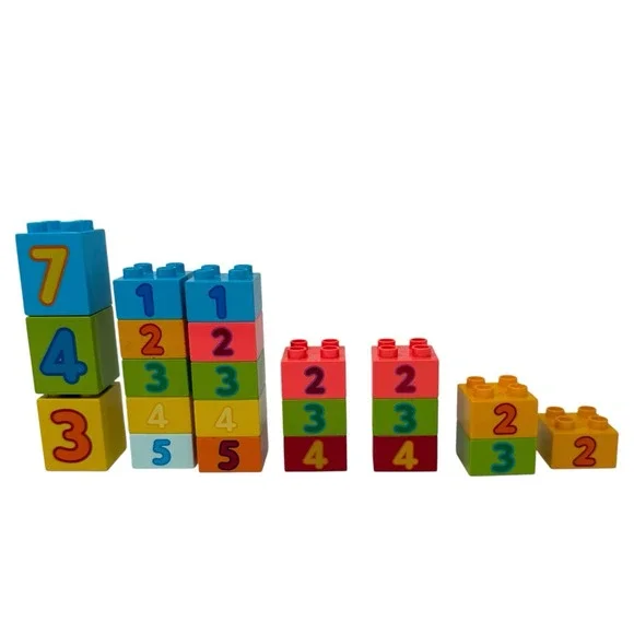 Lego DUPLO-12 Printed Graphics-Number‎ -Blocks Specialty-Lot Mixed Replacements