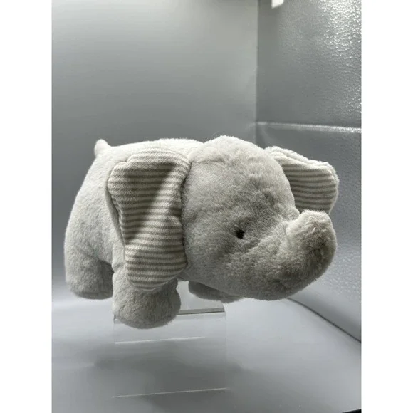 Carter's Elephant Musical Plush Wind Up Gray Stripe 9