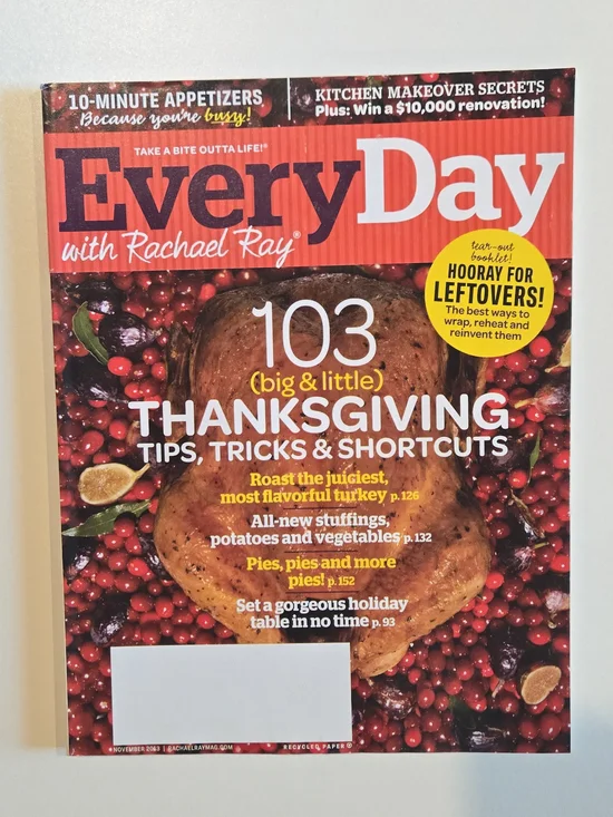 EveryDay with Rachael Ray Thanksgiving Issue November 2013