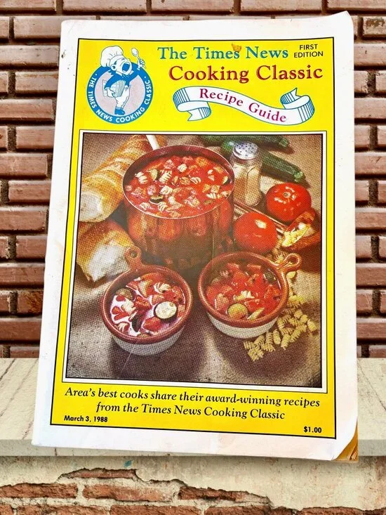 Vintage 1988 Paperback Cookbook THE TIMES NEWS COOKING RECIPE GUIDE Pamphlet