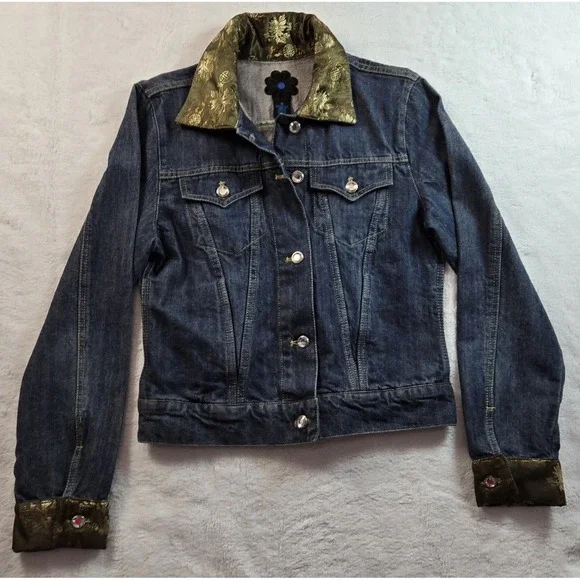 Women's Joluka Embellished Denim‎ Jacket Size M