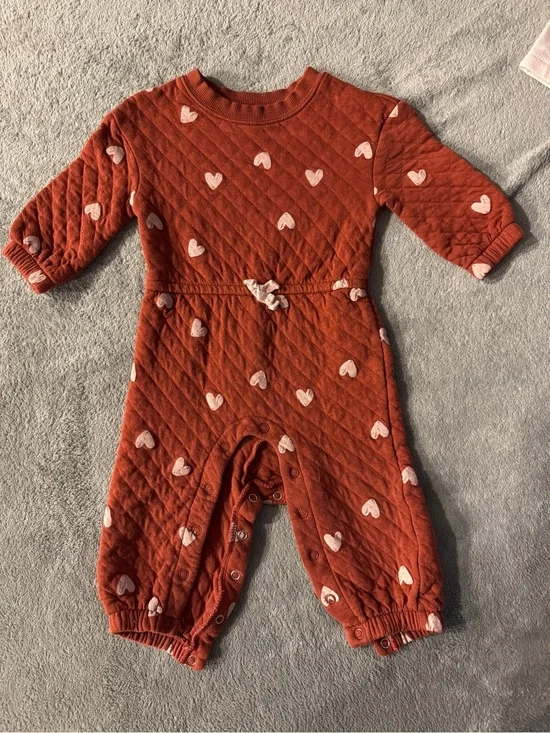 Carter's Rust Orange Quilted Baby Romper