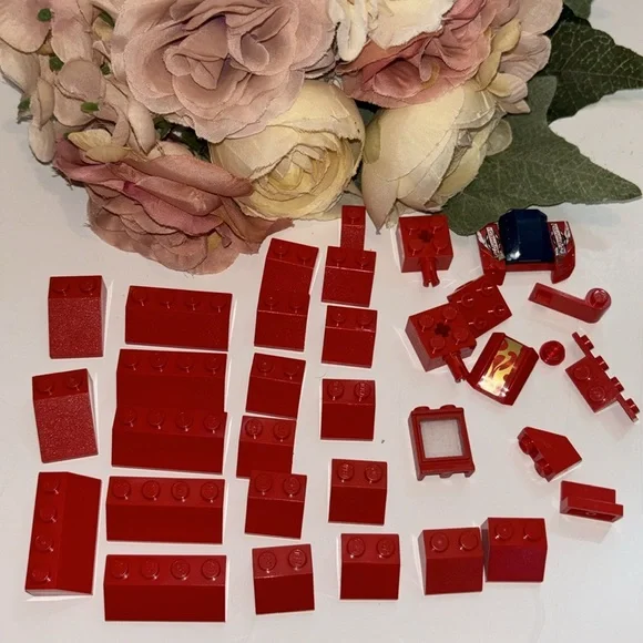 Legos Red LEGO BRICKS 1980s Legos Red LEGOS FROM THE 80s