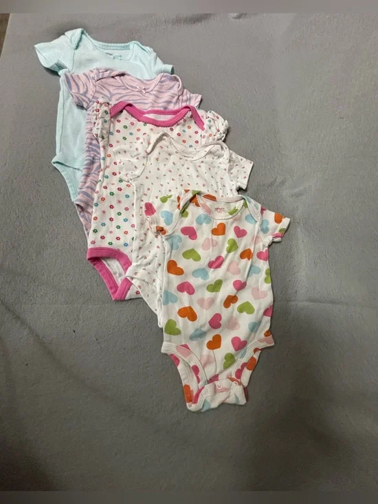 Carter's Baby Onesie Multi Design and Colors Girls 0-3 Mo