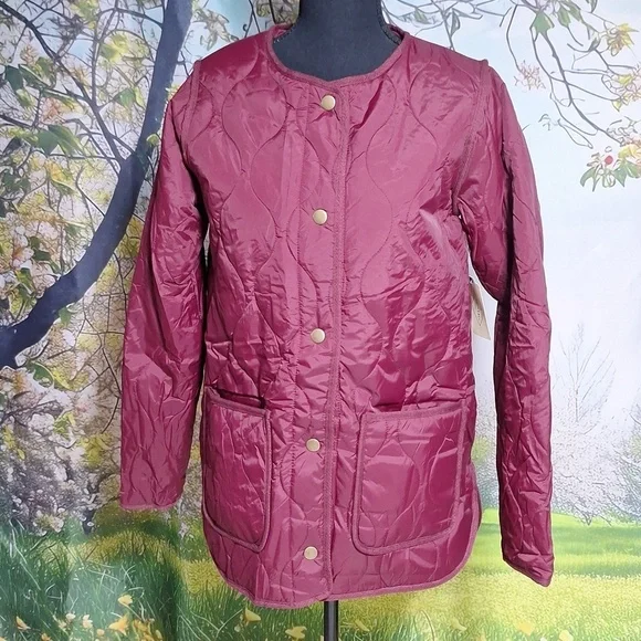 NWT deep ruby XSmall all weather coat