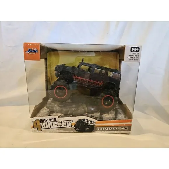 1/32 JADA BIGTIME 4 WHEELIN Black‎ HUMMER H2 DIE-CAST ***BRAND NEW & RARE***