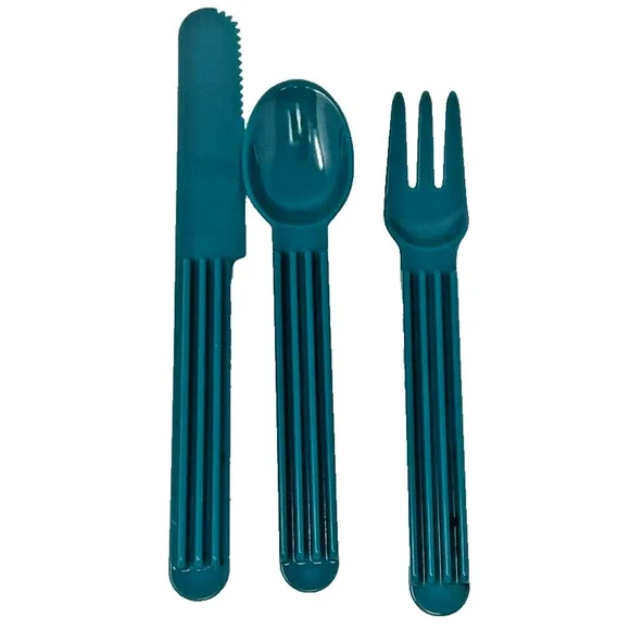 Vintage Portable Utensils Travel Camping Backpacking Cutlery Set Stackable USA‎