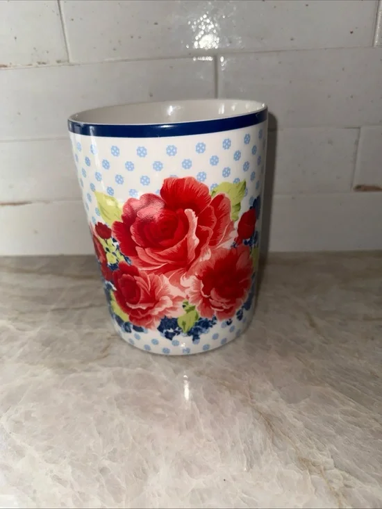 Pioneer Woman Gorgeous heritage, floral Utensil Crock