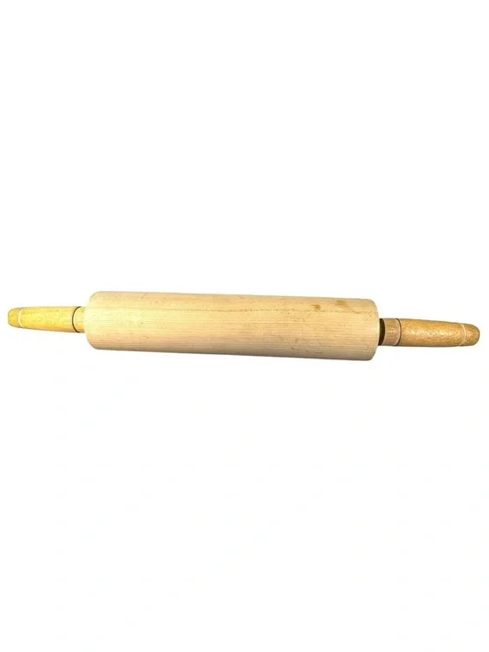 Vintage Solid Wood Rolling Pin | Classic Wooden Baking Dough Roller | Farmhouse