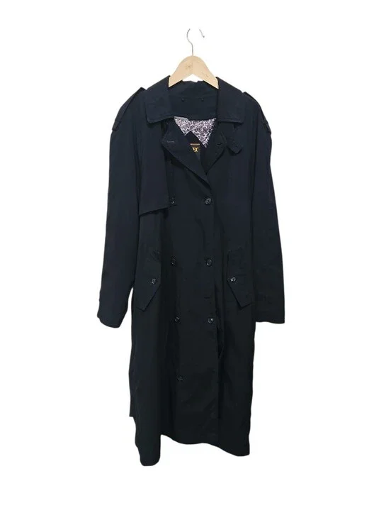 Gore-Tex B6 Apparel Technologies Vintage Long Trench Coat Black Removable Lining