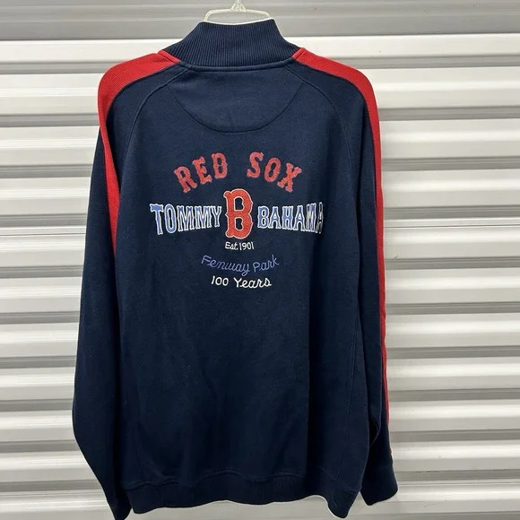 Tommy Bahama Boston Red Sox Full Zip Jacket Fenway 100 Years LARGE BIG TALL