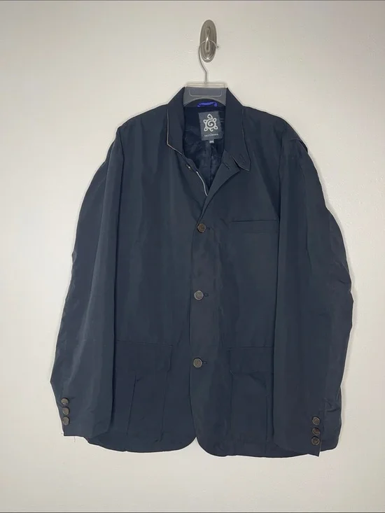 Turtleson Black Zip & Button Closure Golf Utility Pockets Jacket Men's Size 2XL