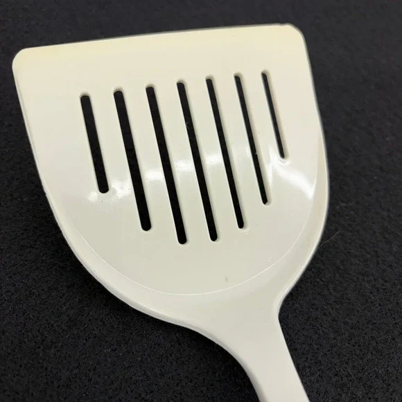 VTG Nylon EKCO USA 7 Slotted Spatula Turner‎ Kitchen Utensil White 4in Wide