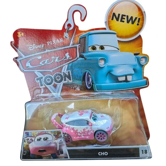 Disney‎ Pixar Cars Toon Tokyo Mater Cho 18 Pink Floral Diecast Mattel P7241 NEW