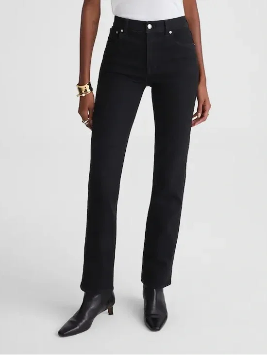 Madewell The Longline Straight Jean black Size 33 NWT