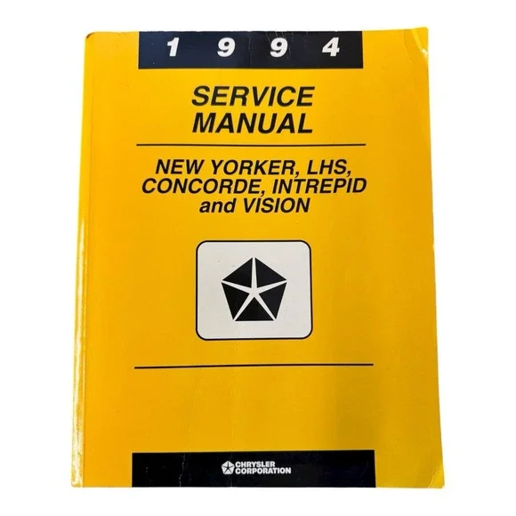 1994 Chrysler New‎ Yorker, LHS, Concorde, Intrepid And Vision Service Manual