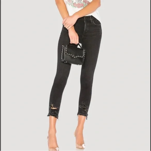 Agolde Sophie black skinny denim
